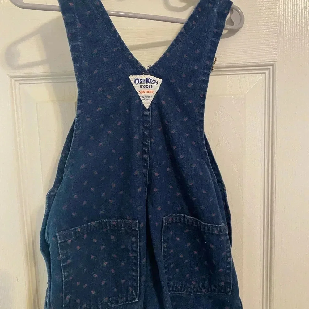 Vintage Oshkosh B’Gosh Micro Floral Denim Shortalls - Size 5